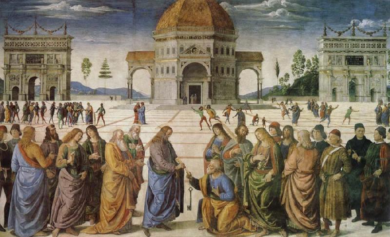 Pietro Perugino Charge to Peter oil painting image